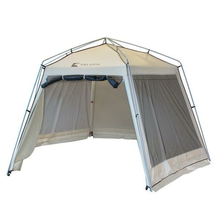 Outdoors * | Pelerin Screen Tents And Solar Shelters Hexagonal Screen House Beige