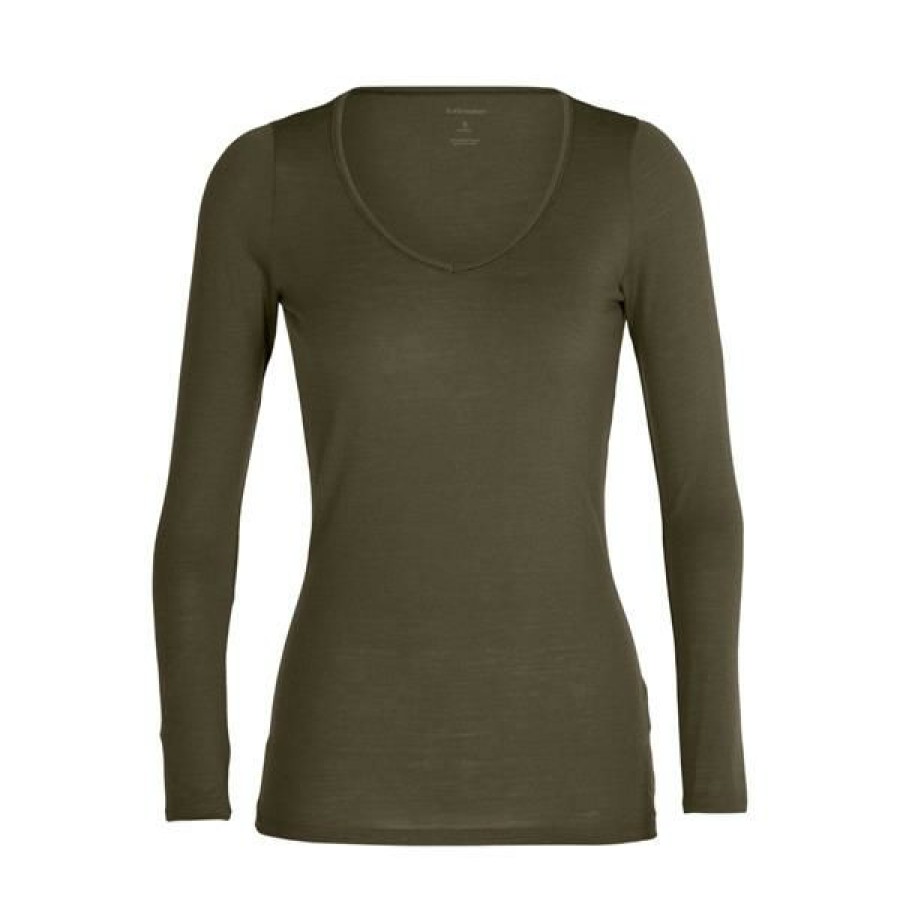 Clothing * | Icebreaker Shirts And Sports Bras Women'S Siren Long Sleeve Sweater Loden