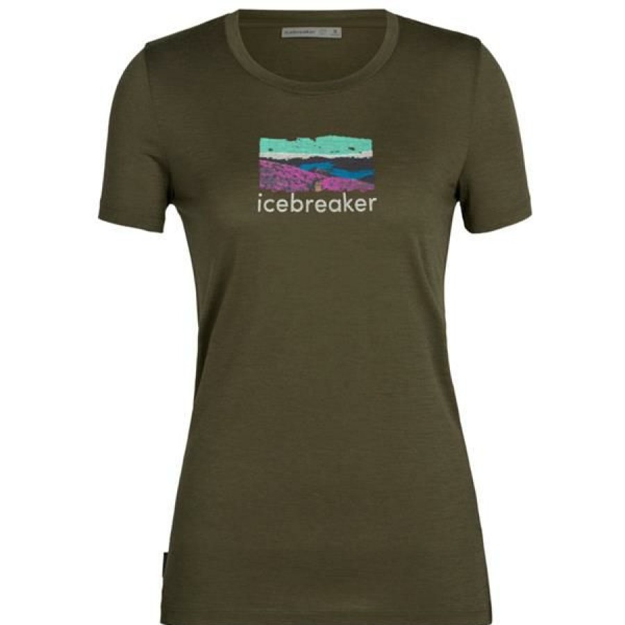 Clothing * | Icebreaker Shirts And Sports Bras Women'S Merino Tech Lite Ii Trailhead T-Shirt Loden