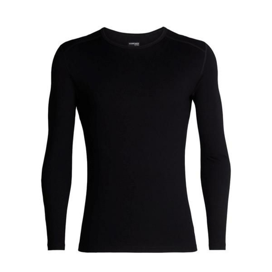 Clothing * | Icebreaker Shirts And Sports Bras Men'S 260 Tech Crewe Long Sleeve Shirt Black