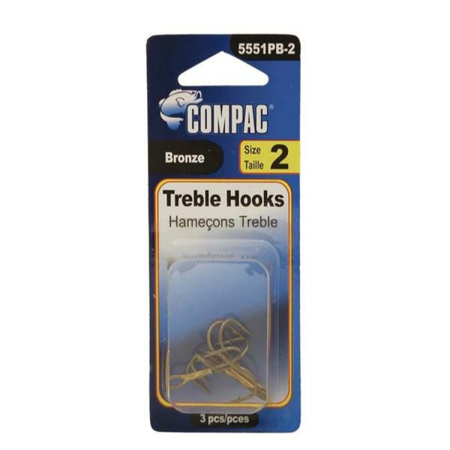 Fishing * | Compac Bronze Treble Hooks