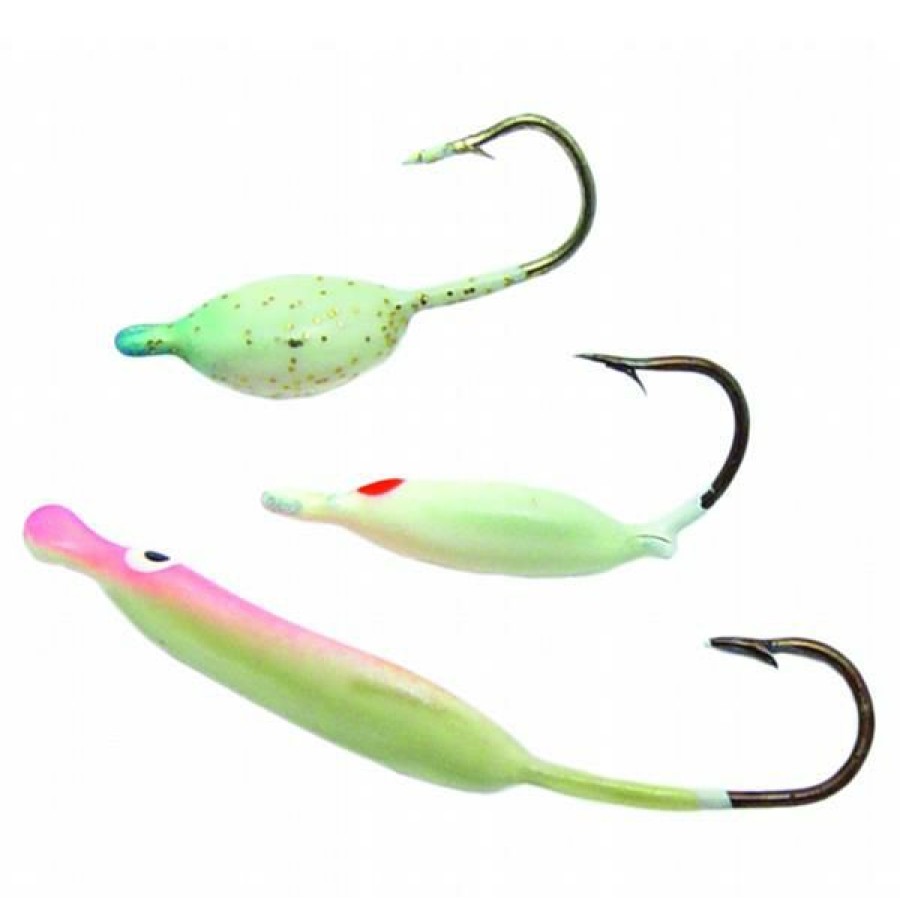 Fishing * | Compac Lures Set Of 15 Phosphorecents Bait For Ice Fishing