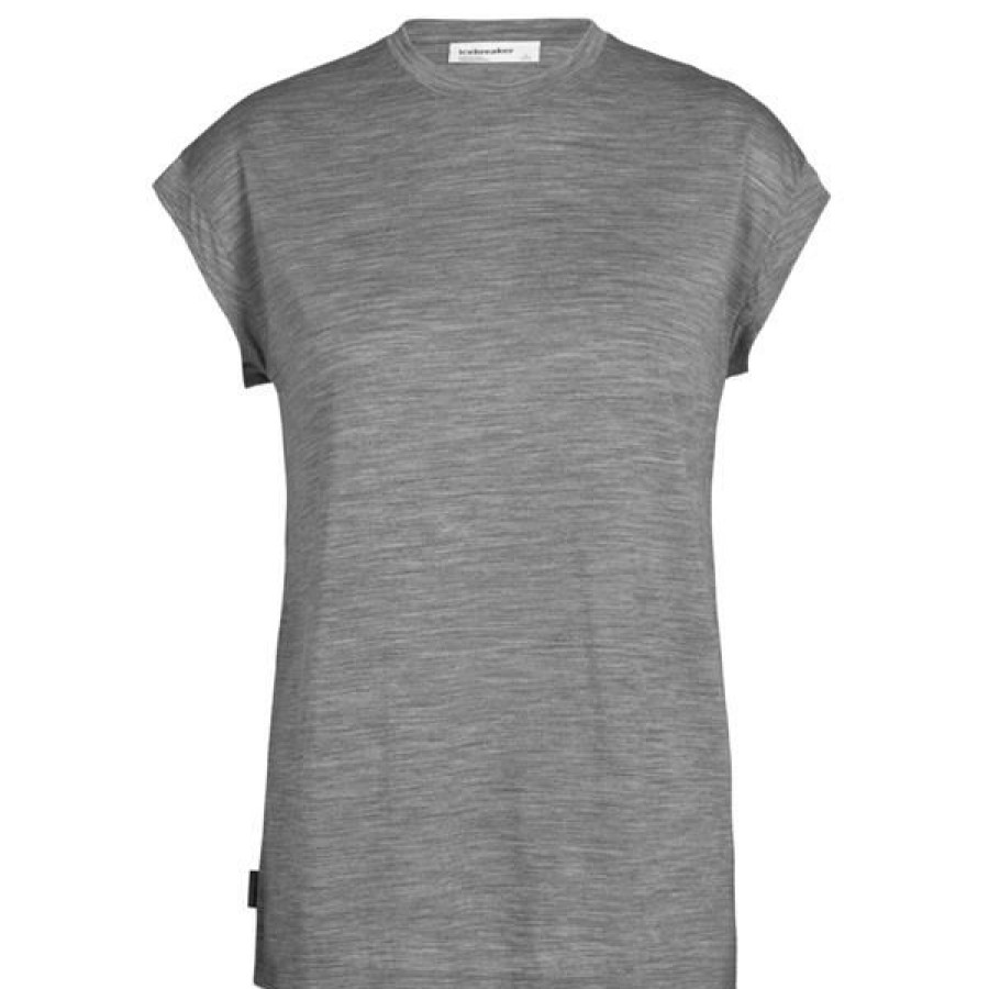 Clothing * | Icebreaker Shirts And Sports Bras Women'S Merino Drayden Sleeveless Top Metro Heather