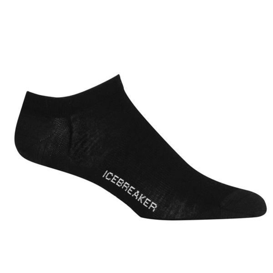 Clothing * | Icebreaker Women'S Merino Lifestyle Fine Gauge No Show Socks Black Snowflakes