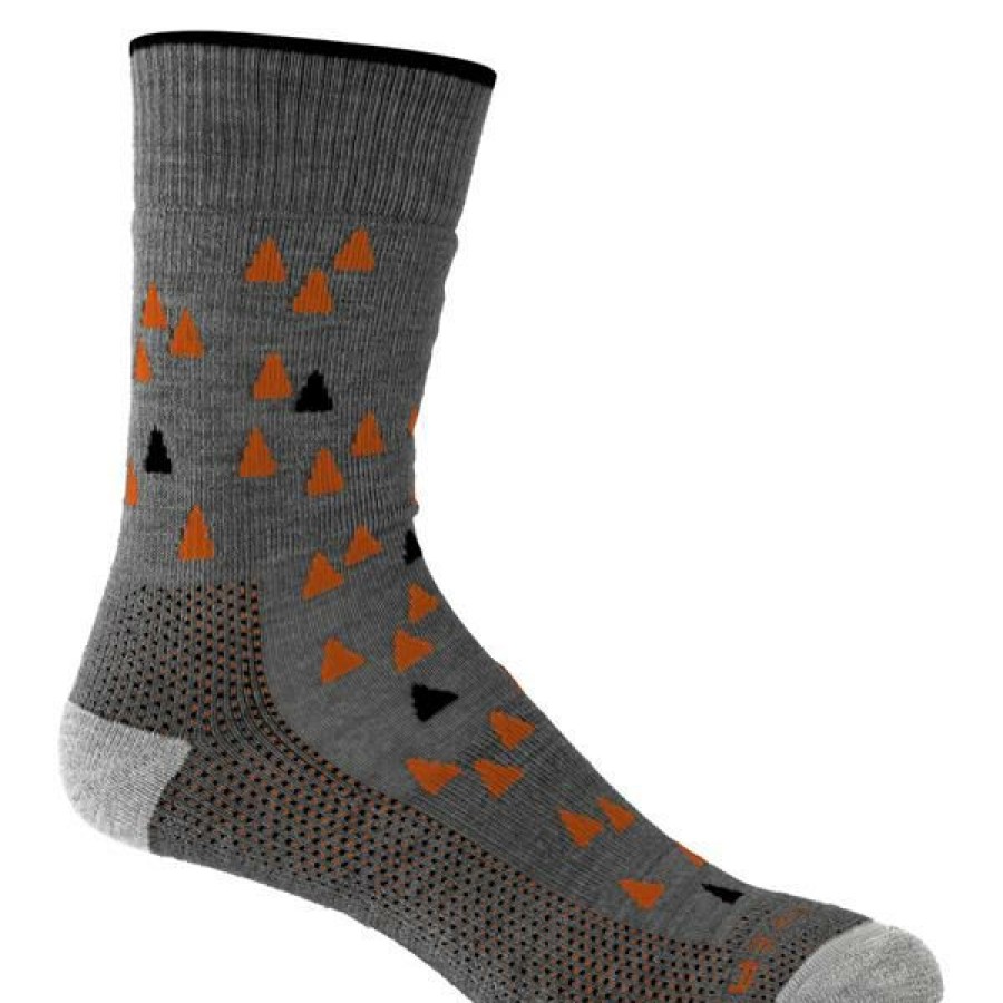 Clothing * | Icebreaker Men'S Merino Hike Medium Crew Socks Tree Line Gritstone Heather