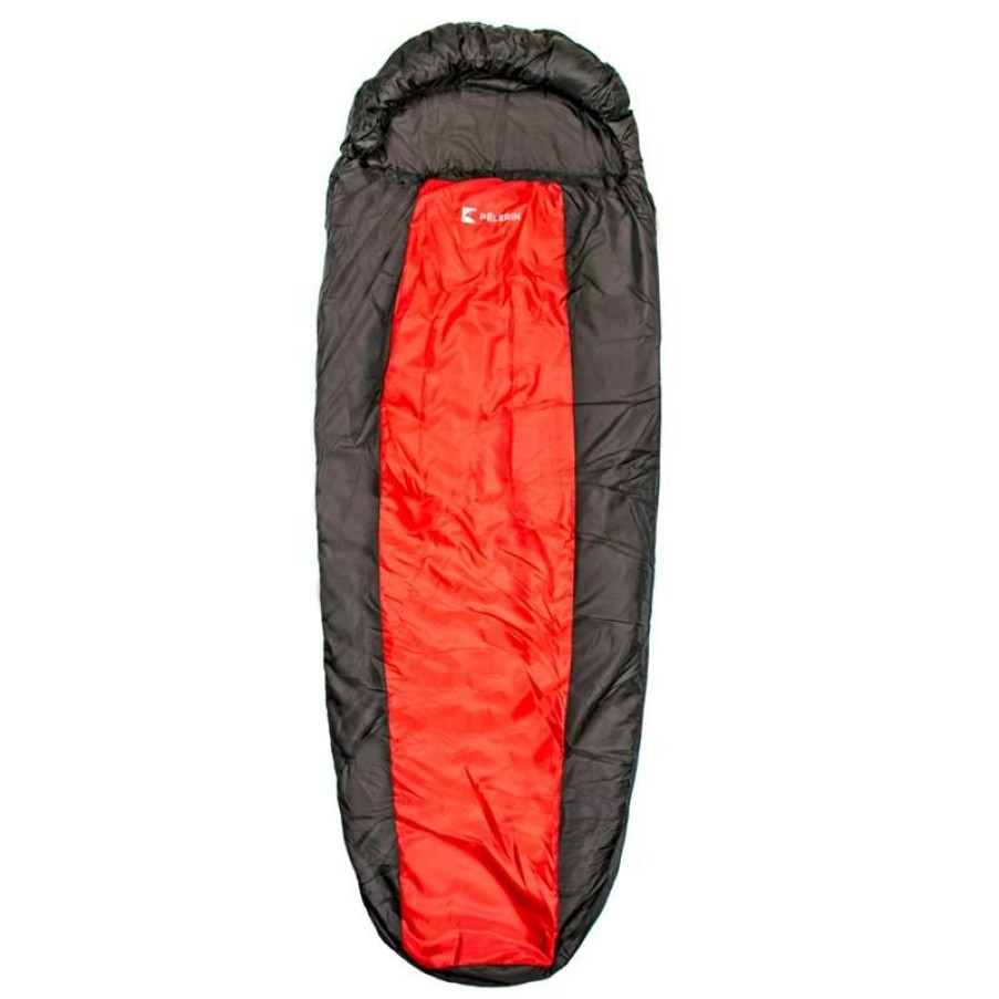 Outdoors * | Pelerin Sleeping Bags Children'S Scout Sleeping Bag Grey/Red