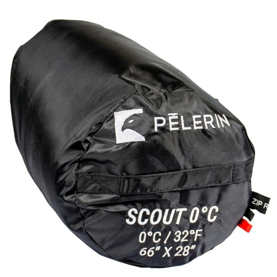 Outdoors * | Pelerin Sleeping Bags Children'S Scout Sleeping Bag Grey/Red