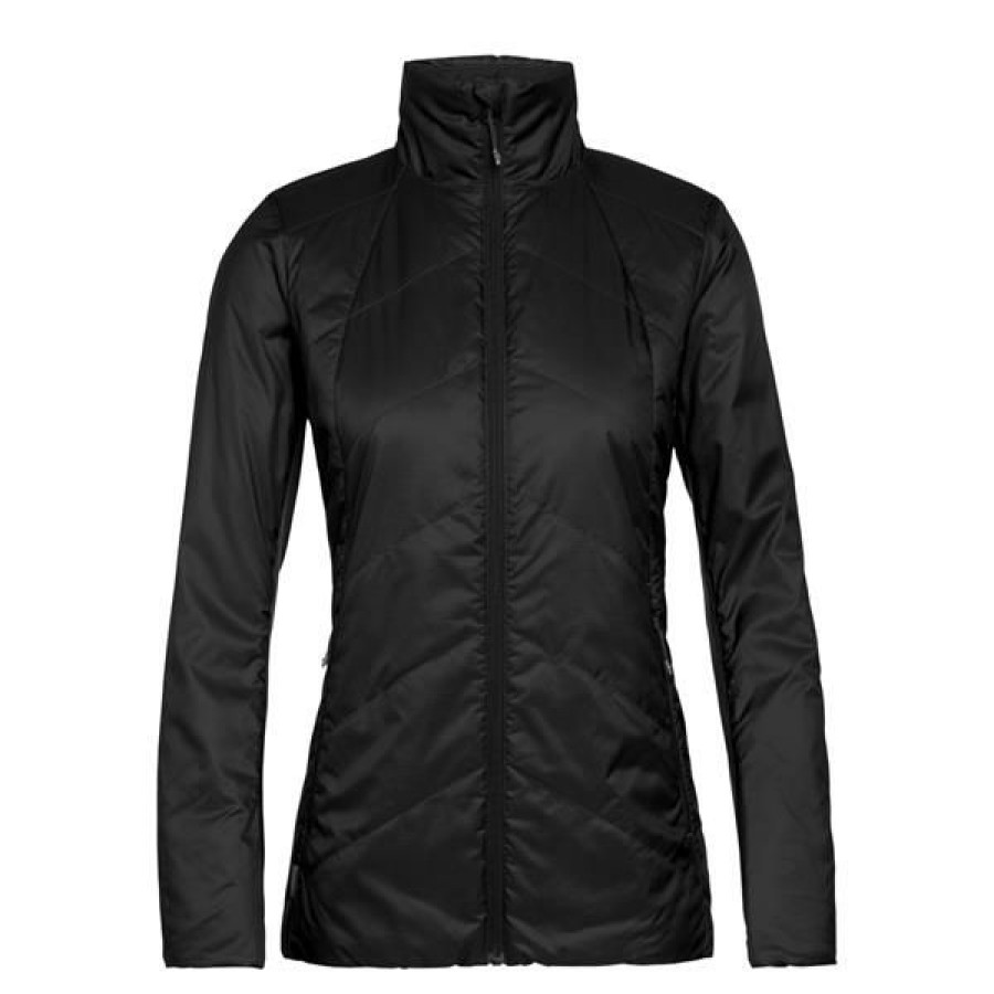 Clothing * | Icebreaker Shirts And Sports Bras Women'S Merinoloft Helix Jacket Black