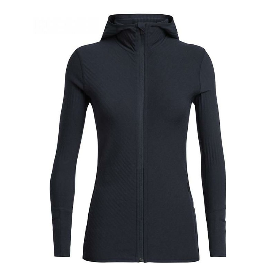 Clothing * | Icebreaker Shirts And Sports Bras Women'S Descender Hooded Jacket