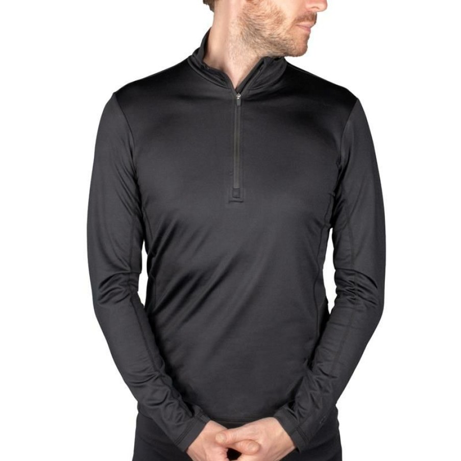 Clothing * | Pelerin Shirts And Sports Bras Men'S 1431A Base Layer Shirt Black