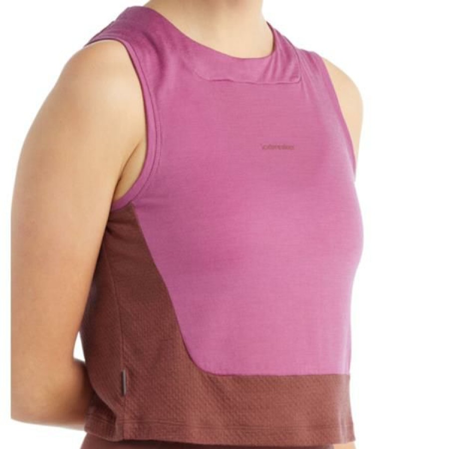 Clothing * | Icebreaker Shirts And Sports Bras Women'S Zoneknit Merino Tank Top Cosmic/Grape