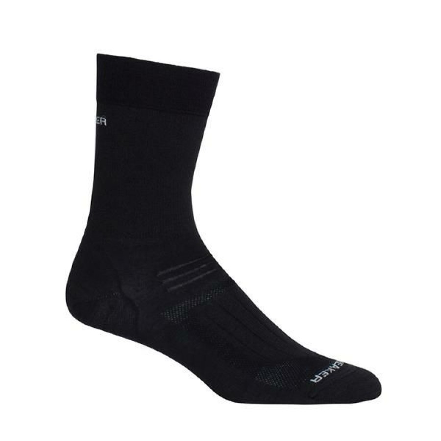 Clothing * | Icebreaker Socks Men'S Hike Liner Crew Black