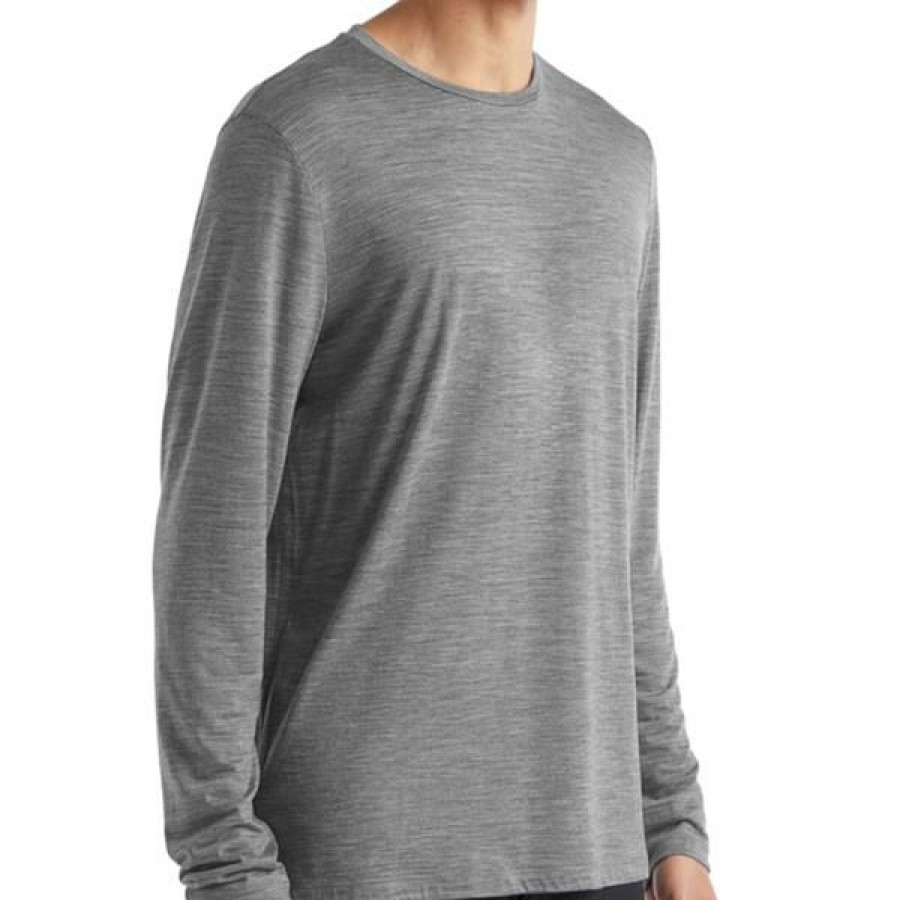 Clothing * | Icebreaker Shirts And Sports Bras Men'S Merino Sphere Ii Long Sleeve T-Shirt Metro Heather